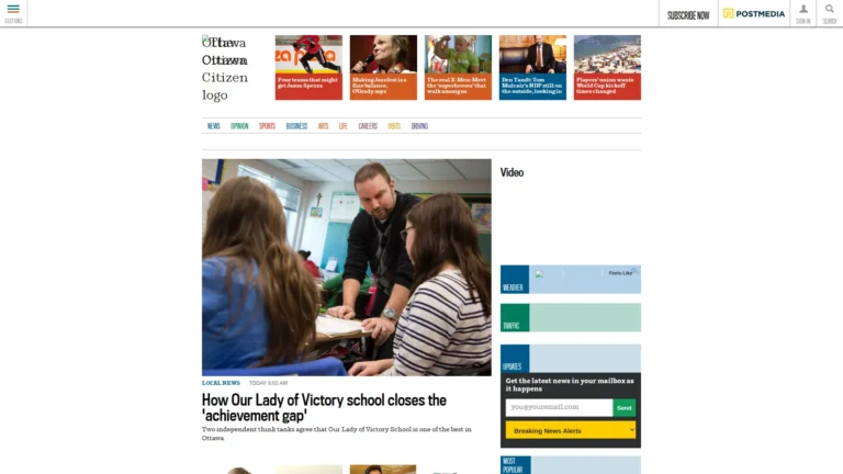 Ottawa Citizen homepage as captured by the Wayback Machine, May 2014 — Postmedia network template I worked on during the WordPress migration.
