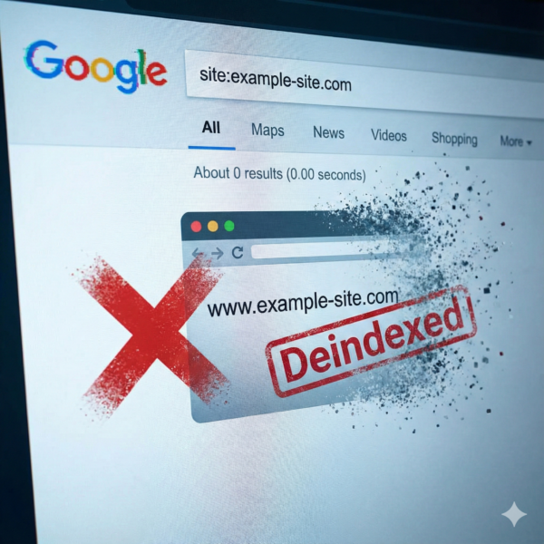 A website being deindexed from google.