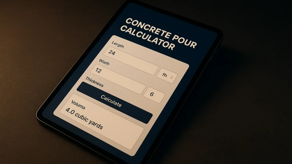 Concrete Pour Calculator - Tool