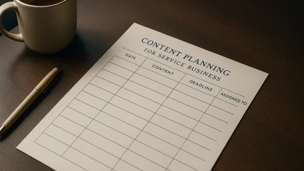 Featured image for Content Planning Template for Service Businesses