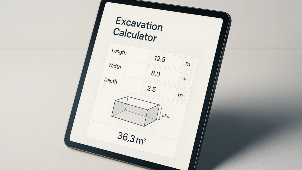 Excavation Calculator - Tool
