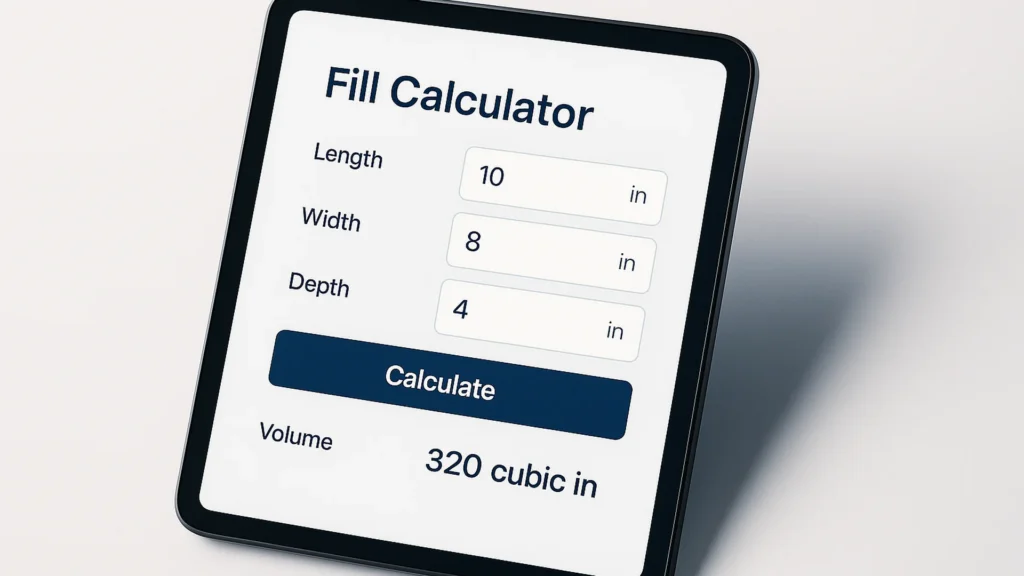 Fill Calculator - Tool