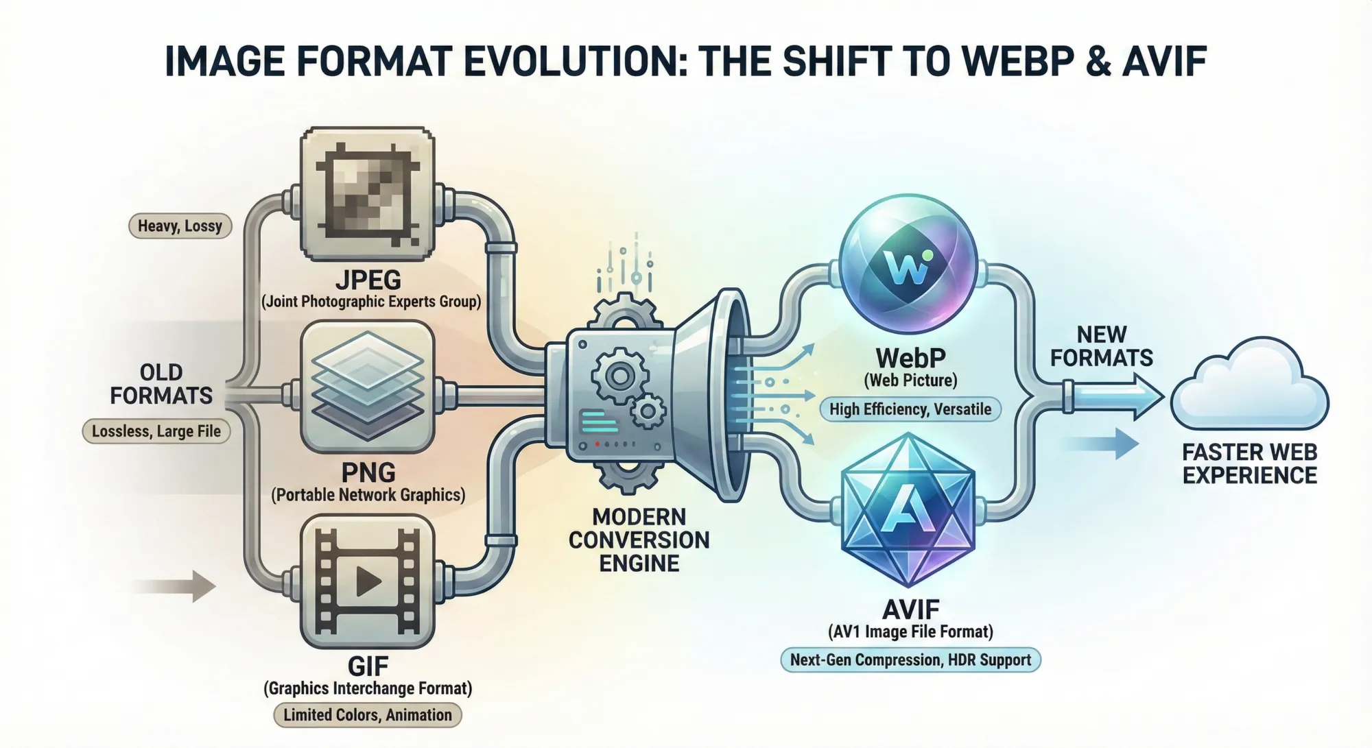 Image format evolution shift to webp.