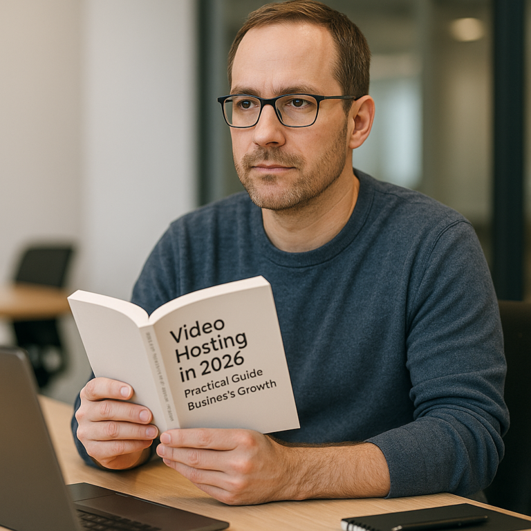Photorealistic featured image for Video Hosting in 2026: Practical Guide for Business Growth (blog article)