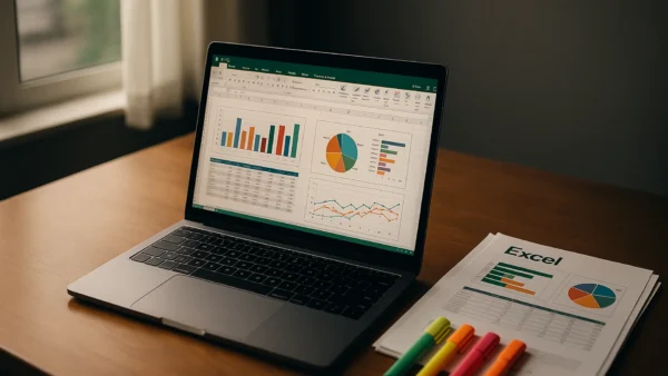 Prepare your team for Excel training — participants reviewing a printed exercise workbook