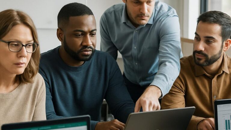 Microsoft Excel Training – Level 3 Spreadsheet Analysis (Microsoft 365/2021) training session with adult learners in a realistic professional environment