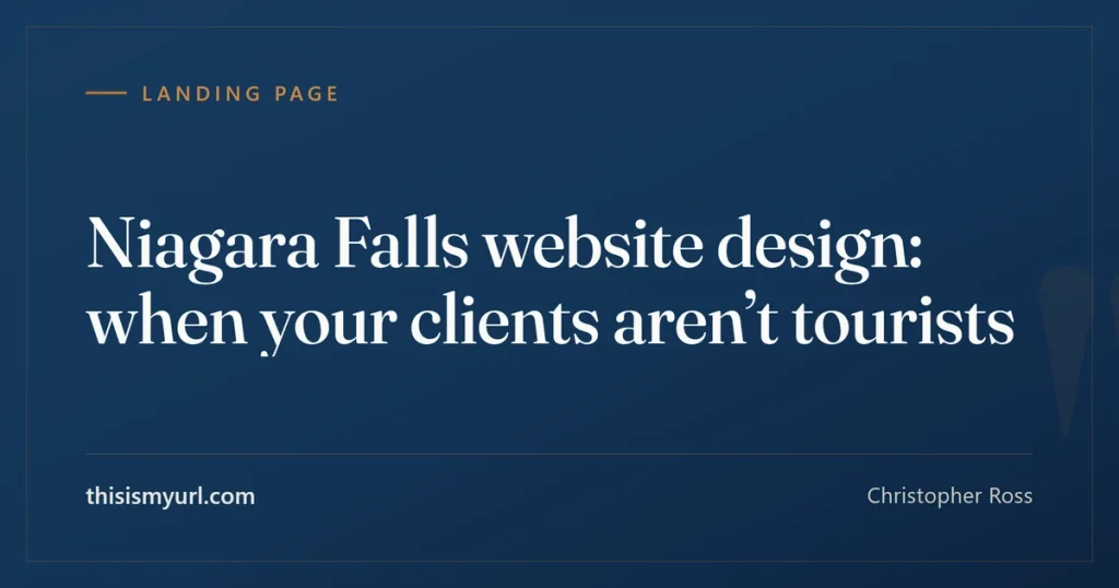 Christopher Ross builds websites for businesses in Niagara Falls, Ontario