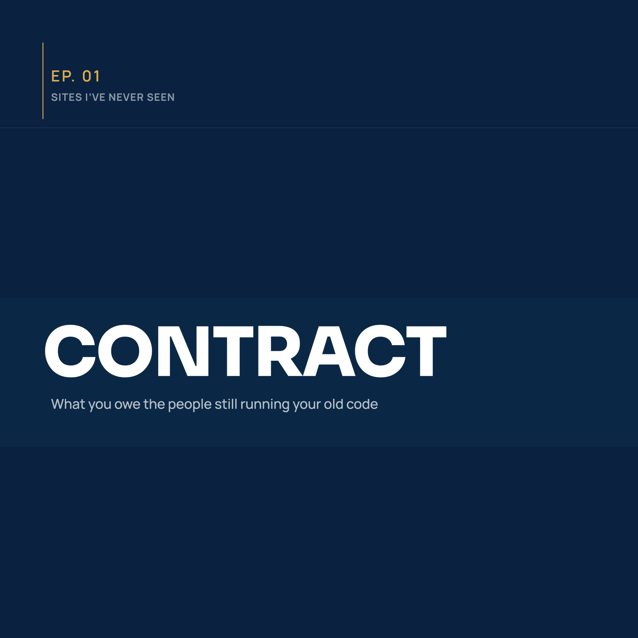 Episode 1 — The Contract You Forgot You Made episode artwork