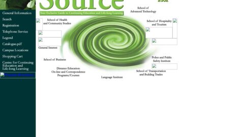 Algonquin College — searchable continuing-education catalogue, 2002