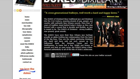 Joomla theme for the New Orleans jazz institution