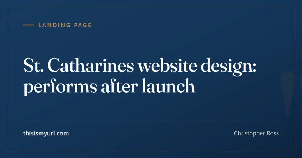 Christopher Ross builds websites for businesses in St. Catharines, Ontario