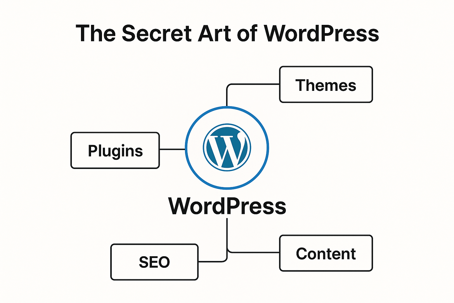 Illustration supporting key points in The Secret art of WordPress