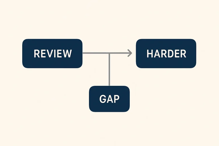 After the review, the harder problem