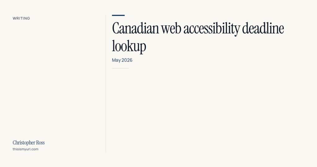 Canadian web accessibility deadline lookup