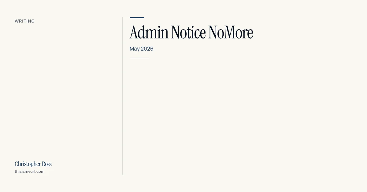Title card for the download “Thisismyurl Dashboard Notice Control” on This Is My URL
