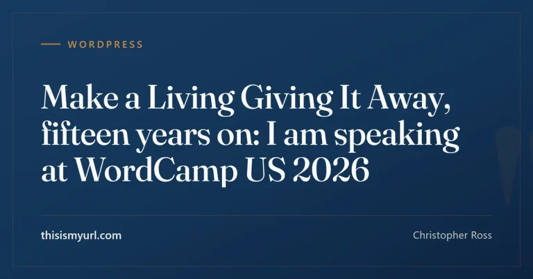 Make a living giving it away, fifteen years on