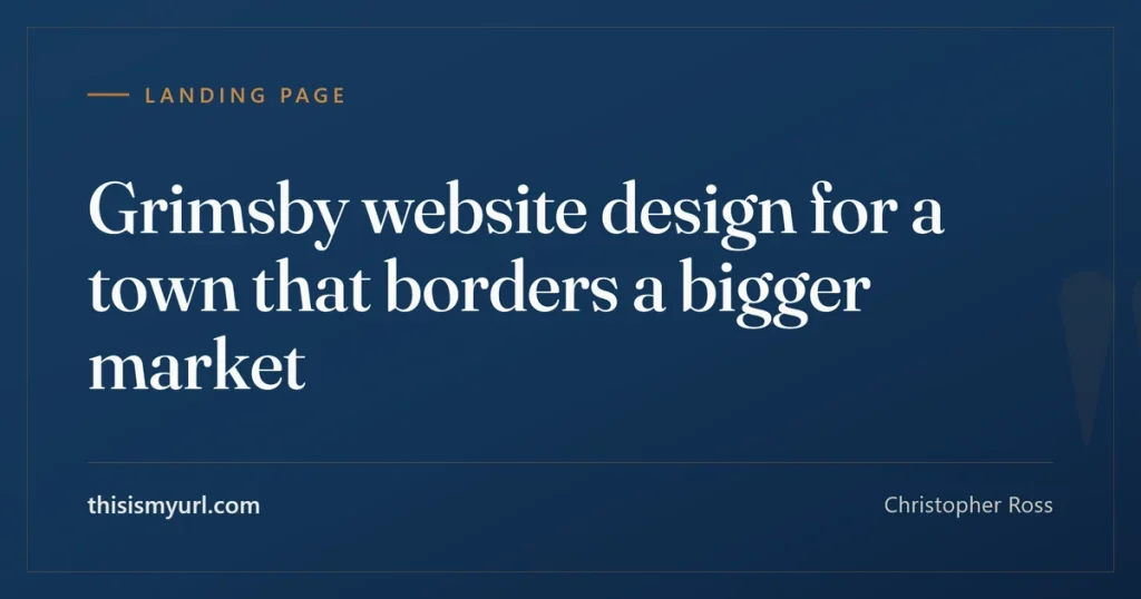 Christopher Ross builds websites for businesses in Grimsby, Ontario