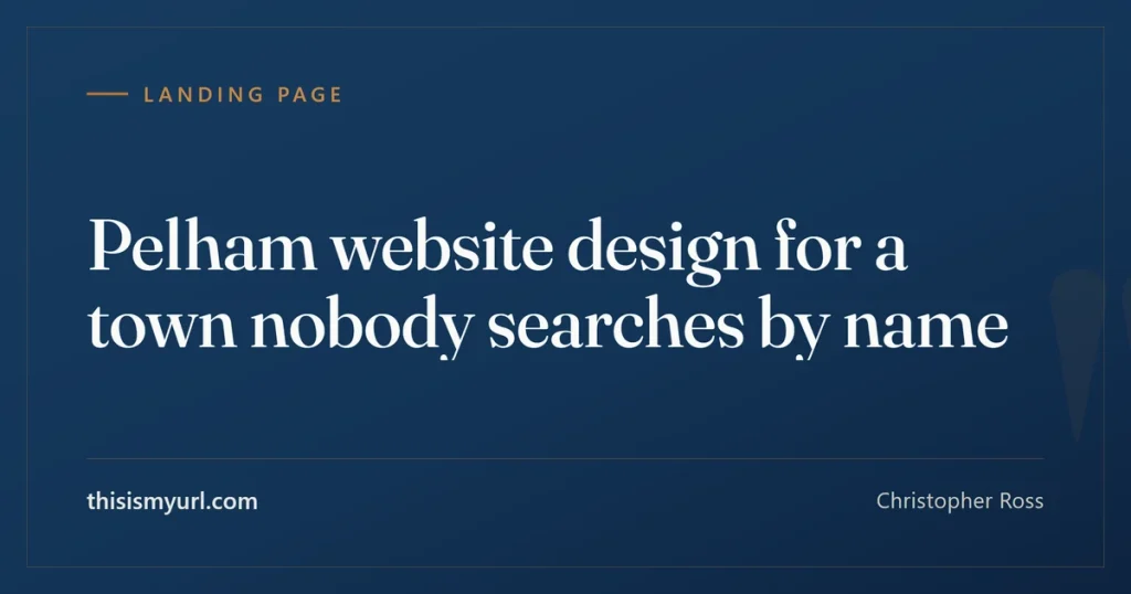 Christopher Ross builds websites for businesses in Pelham, Ontario